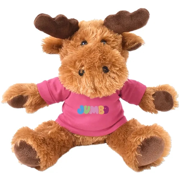 Stuffed plush moose with customizable t-shirt.... from ASI 98360 WOWLine