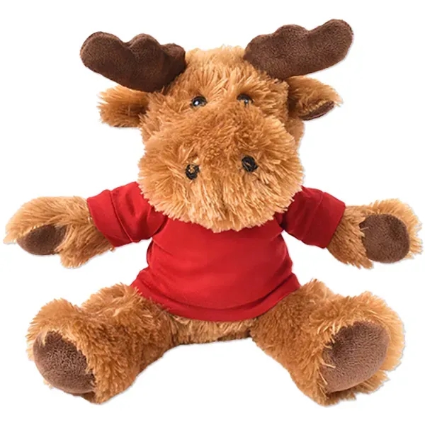 Stuffed plush moose with customizable t-shirt.... from ASI 98360 WOWLine