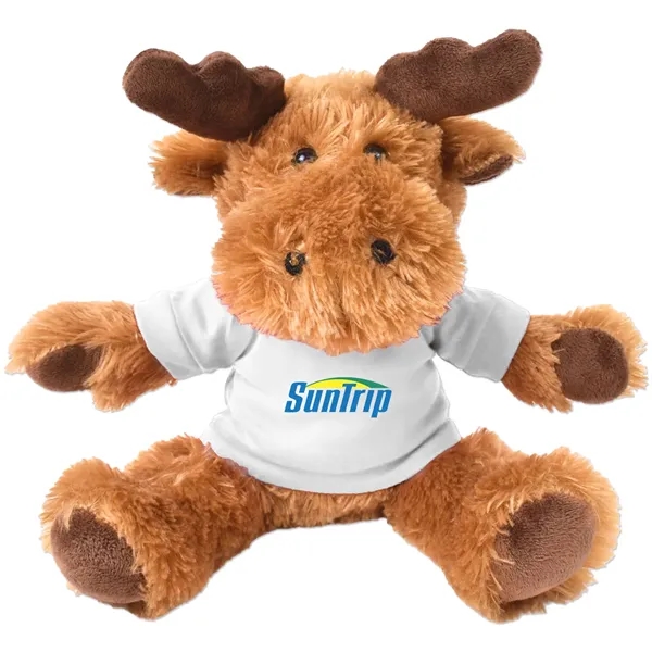 Stuffed plush moose with customizable t-shirt.... from ASI 98360 WOWLine