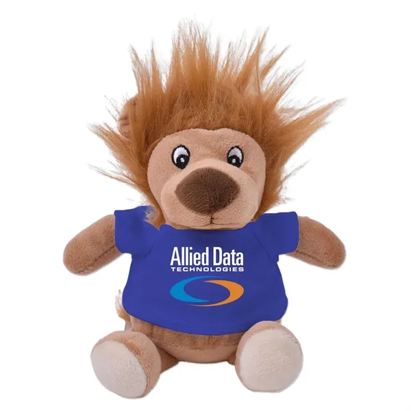 6" stuffed lion with a customizable t-shirt.... from ASI 98360 WOWLine