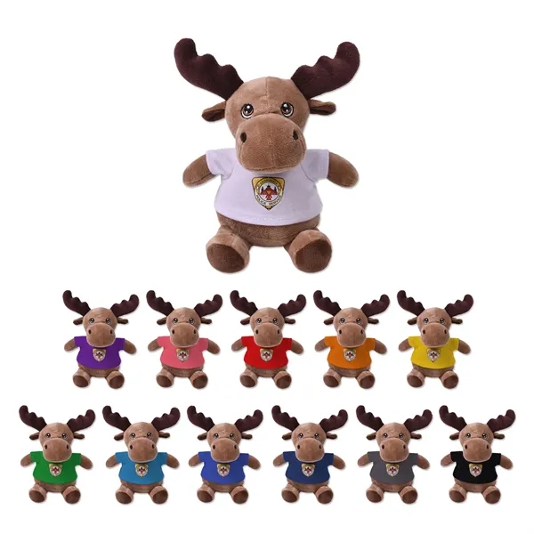 6" stuffed moose with a customizable t-shirt.... from ASI 98360 WOWLine