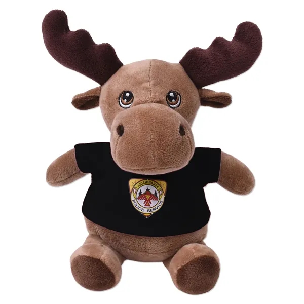 6" stuffed moose with a customizable t-shirt.... from ASI 98360 WOWLine