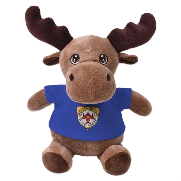6" stuffed moose with a customizable t-shirt.... from ASI 98360 WOWLine