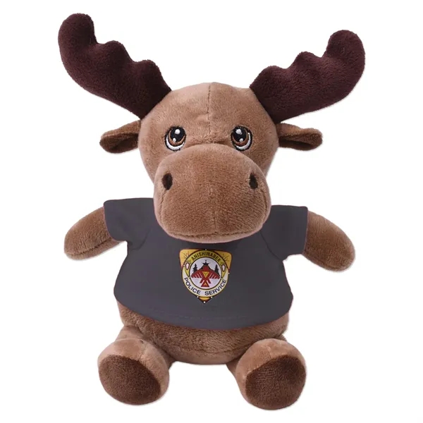 6" stuffed moose with a customizable t-shirt.... from ASI 98360 WOWLine