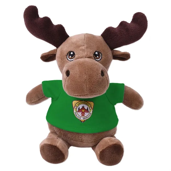 6" stuffed moose with a customizable t-shirt.... from ASI 98360 WOWLine