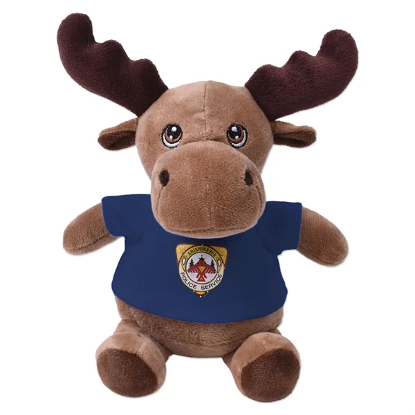 6" stuffed moose with a customizable t-shirt.... from ASI 98360 WOWLine