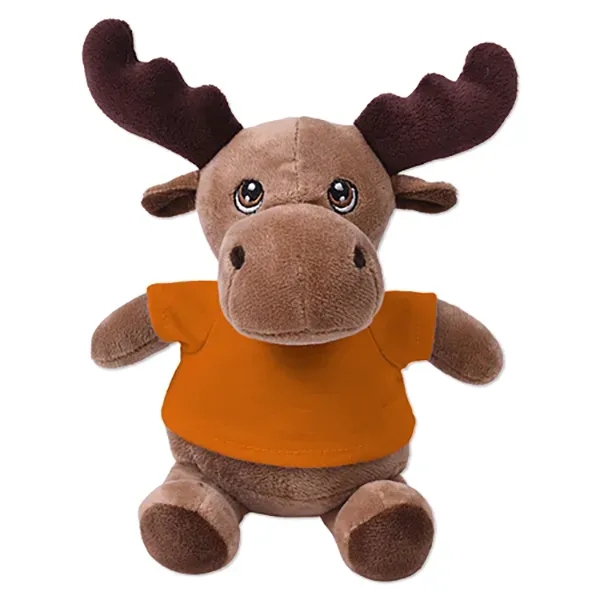 6" stuffed moose with a customizable t-shirt.... from ASI 98360 WOWLine