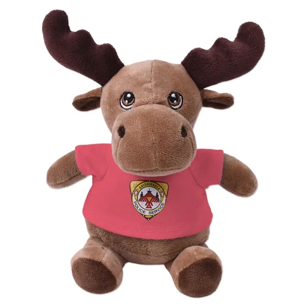 6" stuffed moose with a customizable t-shirt.... from ASI 98360 WOWLine