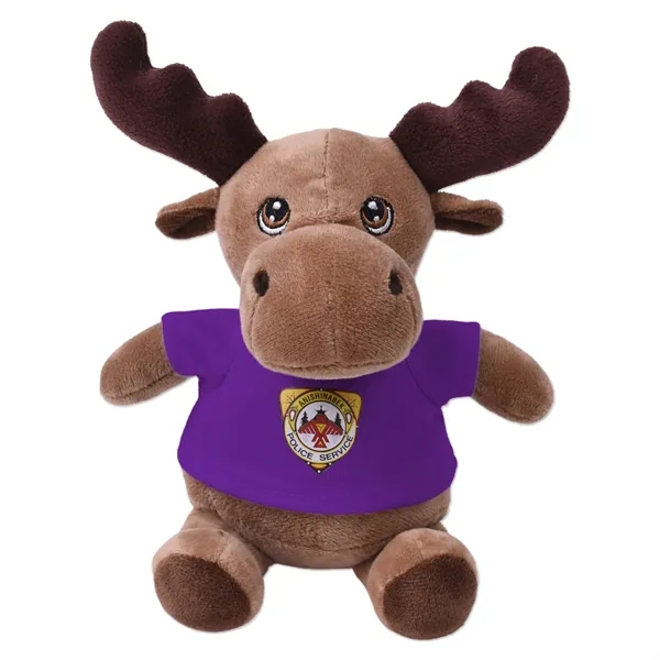 6" stuffed moose with a customizable t-shirt.... from ASI 98360 WOWLine