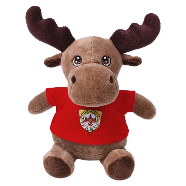 6" stuffed moose with a customizable t-shirt.... from ASI 98360 WOWLine