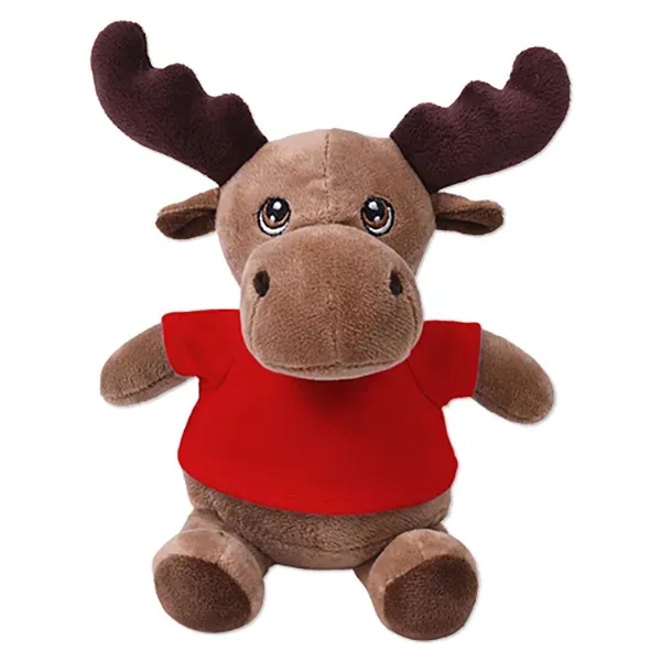 6" stuffed moose with a customizable t-shirt.... from ASI 98360 WOWLine
