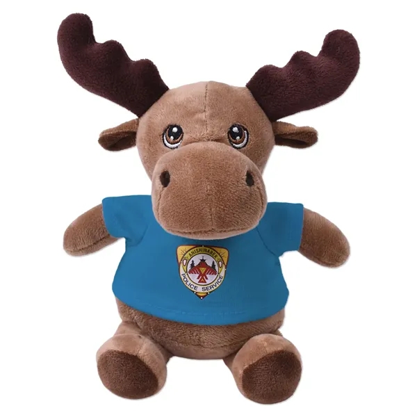6" stuffed moose with a customizable t-shirt.... from ASI 98360 WOWLine