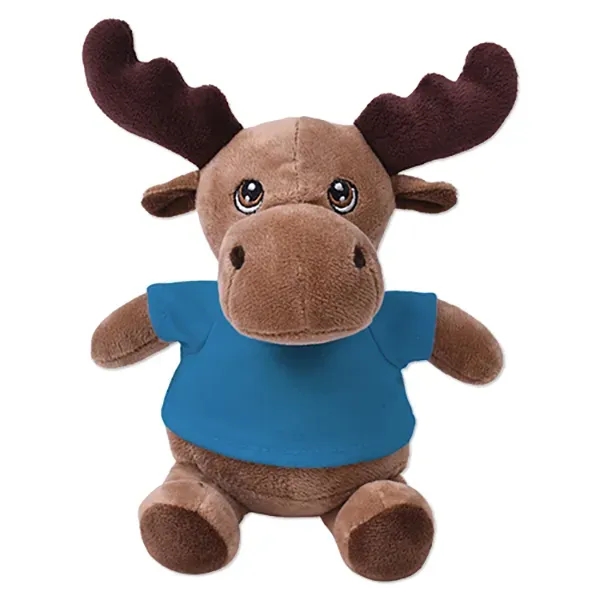 6" stuffed moose with a customizable t-shirt.... from ASI 98360 WOWLine