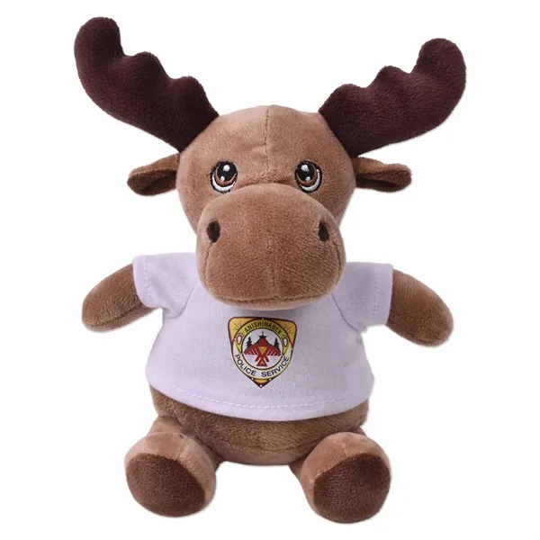6" stuffed moose with a customizable t-shirt.... from ASI 98360 WOWLine