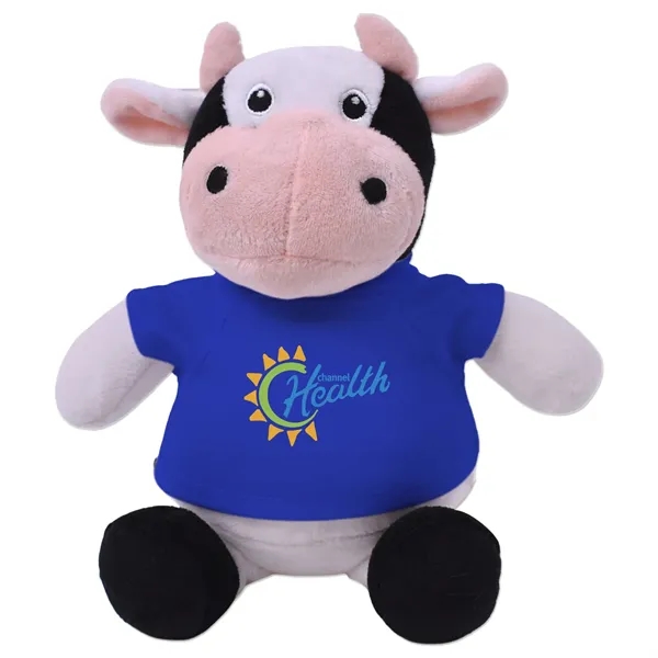 6" stuffed cow with a customizable t-shirt.... from ASI 98360 WOWLine