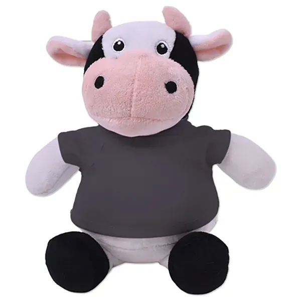 6" stuffed cow with a customizable t-shirt.... from ASI 98360 WOWLine