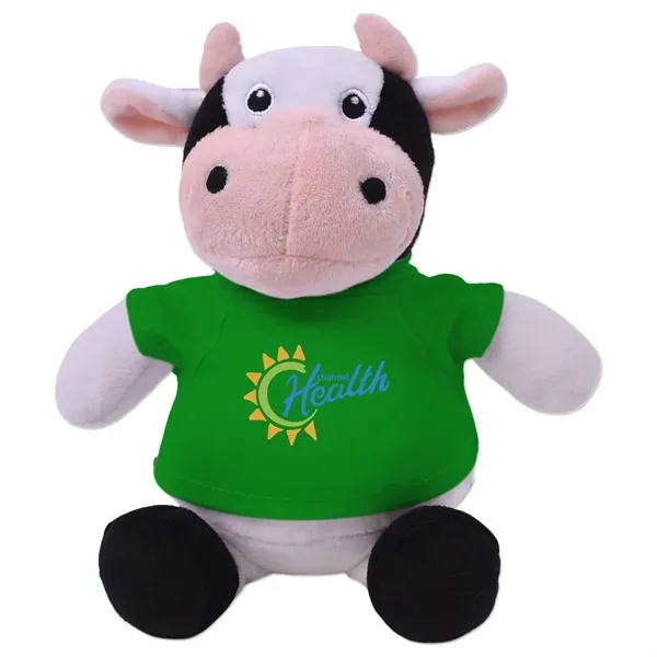 6" stuffed cow with a customizable t-shirt.... from ASI 98360 WOWLine