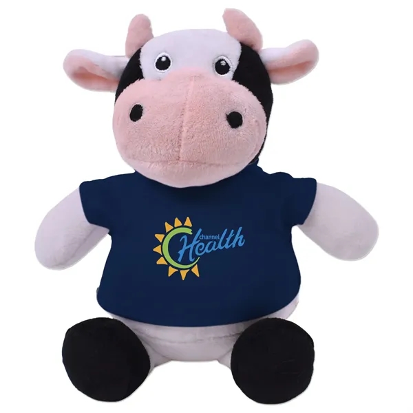 6" stuffed cow with a customizable t-shirt.... from ASI 98360 WOWLine