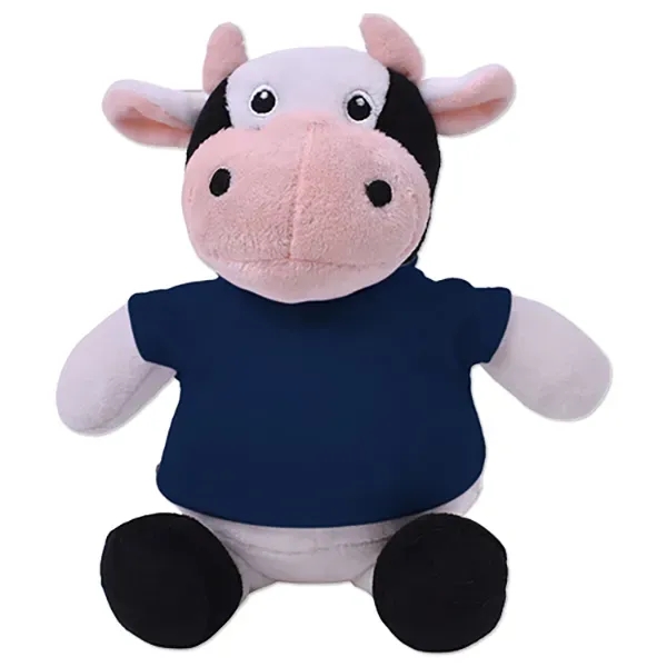 6" stuffed cow with a customizable t-shirt.... from ASI 98360 WOWLine