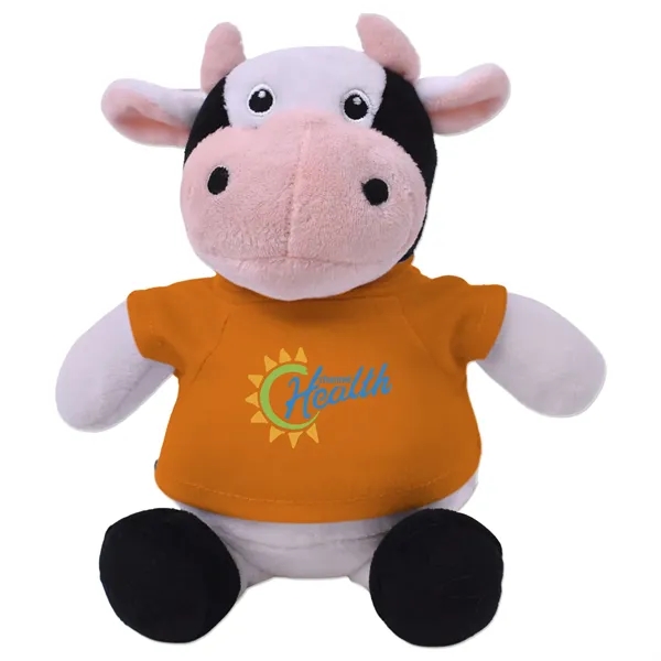 6" stuffed cow with a customizable t-shirt.... from ASI 98360 WOWLine