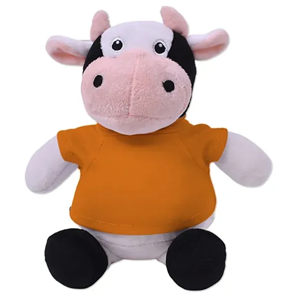 6" stuffed cow with a customizable t-shirt.... from ASI 98360 WOWLine