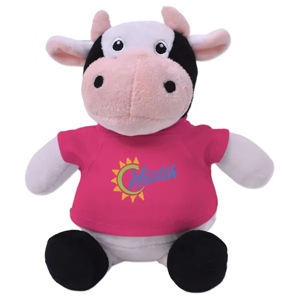 6" stuffed cow with a customizable t-shirt.... from ASI 98360 WOWLine