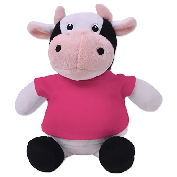 6" stuffed cow with a customizable t-shirt.... from ASI 98360 WOWLine