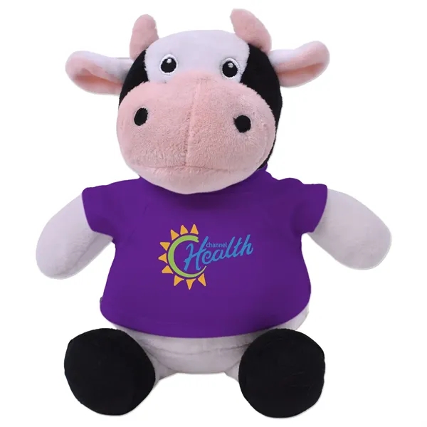 6" stuffed cow with a customizable t-shirt.... from ASI 98360 WOWLine