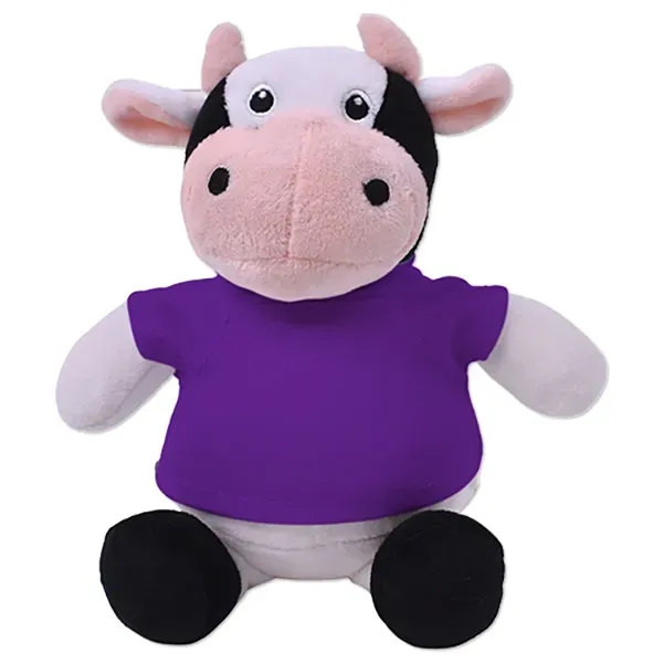 6" stuffed cow with a customizable t-shirt.... from ASI 98360 WOWLine
