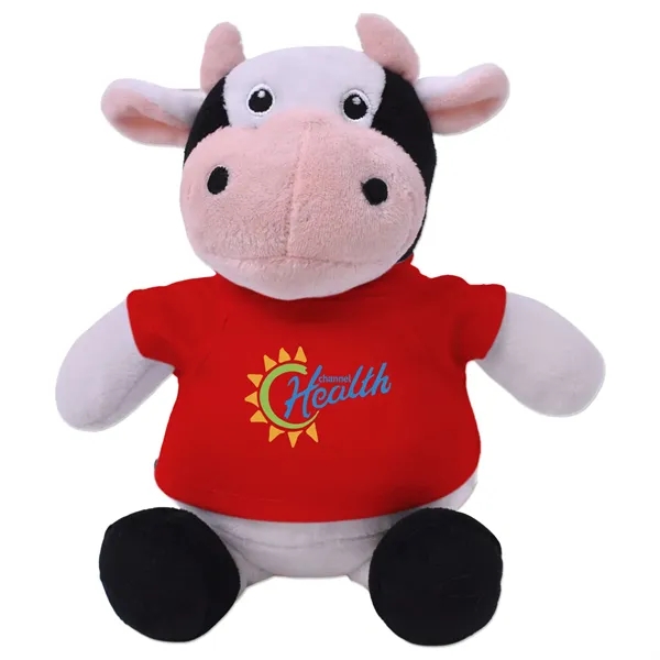 6" stuffed cow with a customizable t-shirt.... from ASI 98360 WOWLine