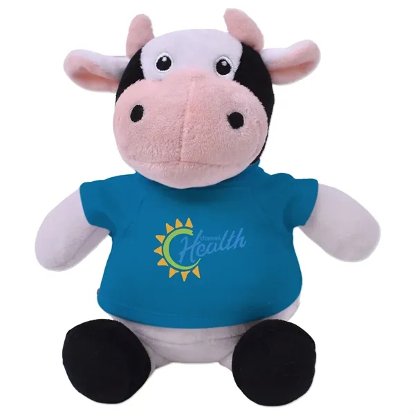 6" stuffed cow with a customizable t-shirt.... from ASI 98360 WOWLine