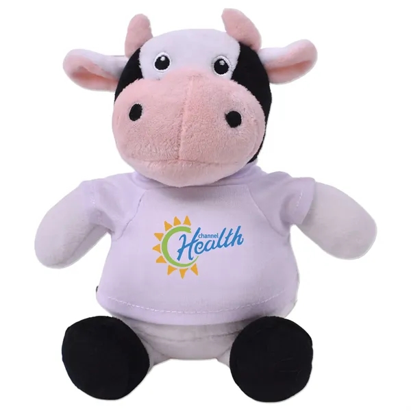 6" stuffed cow with a customizable t-shirt.... from ASI 98360 WOWLine