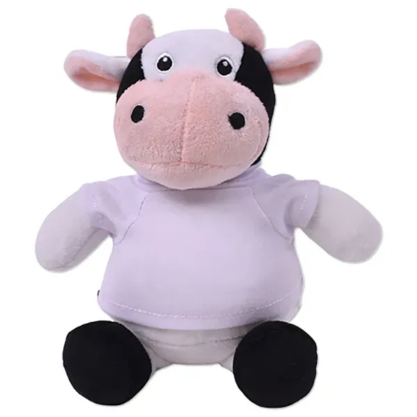 6" stuffed cow with a customizable t-shirt.... from ASI 98360 WOWLine