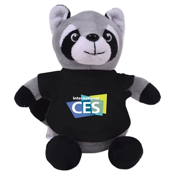 6" stuffed raccoon with a customizable t-shirt.... from ASI 98360 WOWLine