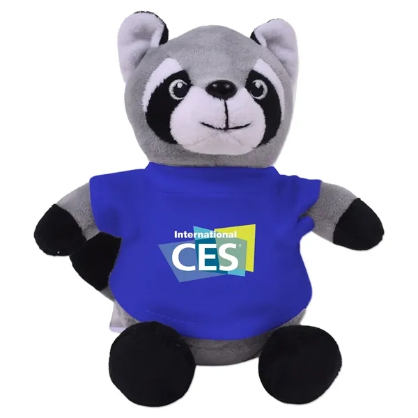 6" stuffed raccoon with a customizable t-shirt.... from ASI 98360 WOWLine