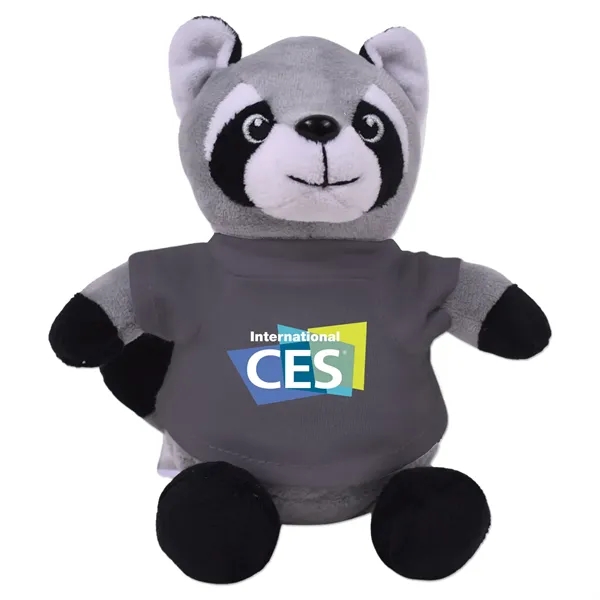 6" stuffed raccoon with a customizable t-shirt.... from ASI 98360 WOWLine
