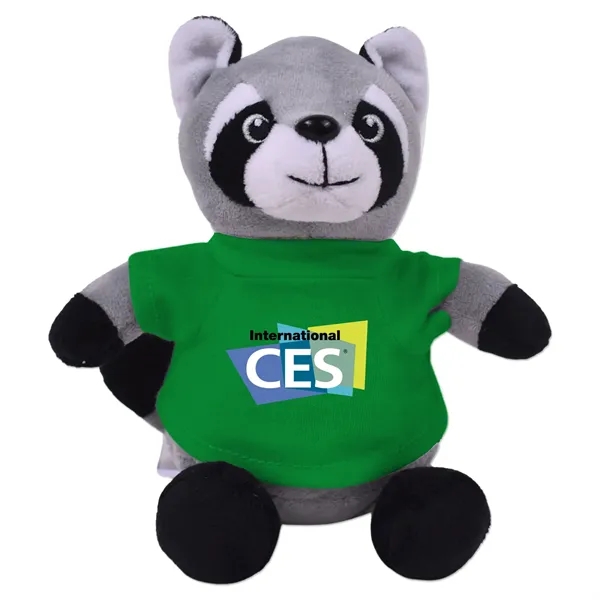 6" stuffed raccoon with a customizable t-shirt.... from ASI 98360 WOWLine