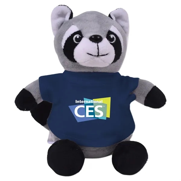 6" stuffed raccoon with a customizable t-shirt.... from ASI 98360 WOWLine