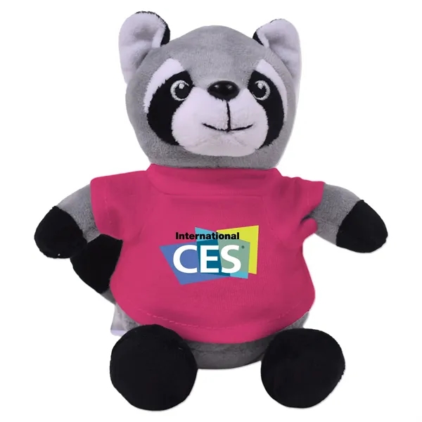 6" stuffed raccoon with a customizable t-shirt.... from ASI 98360 WOWLine
