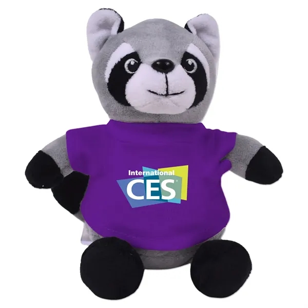 6" stuffed raccoon with a customizable t-shirt.... from ASI 98360 WOWLine