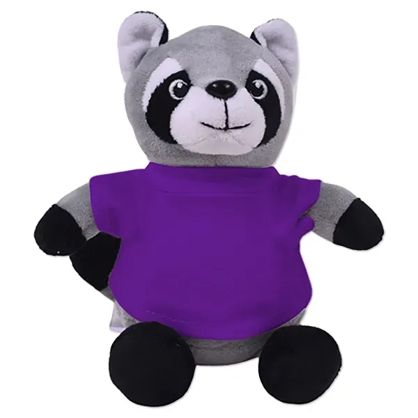 6" stuffed raccoon with a customizable t-shirt.... from ASI 98360 WOWLine