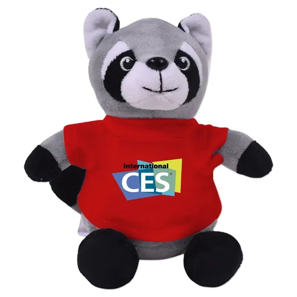 6" stuffed raccoon with a customizable t-shirt.... from ASI 98360 WOWLine