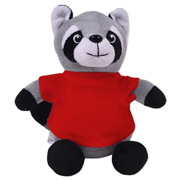 6" stuffed raccoon with a customizable t-shirt.... from ASI 98360 WOWLine