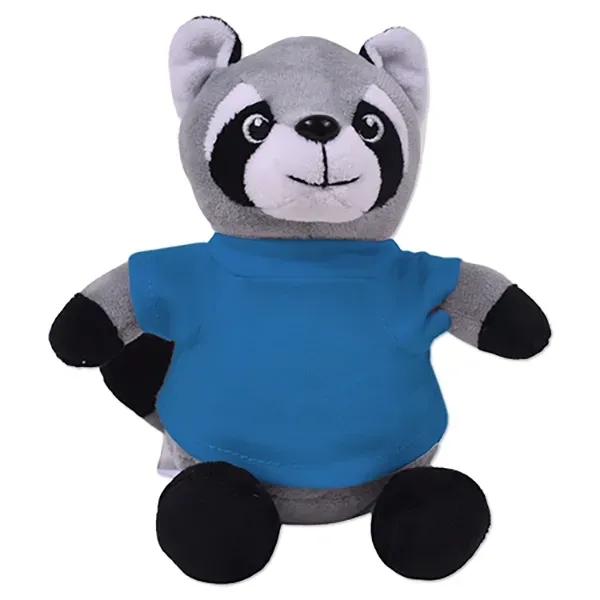 6" stuffed raccoon with a customizable t-shirt.... from ASI 98360 WOWLine