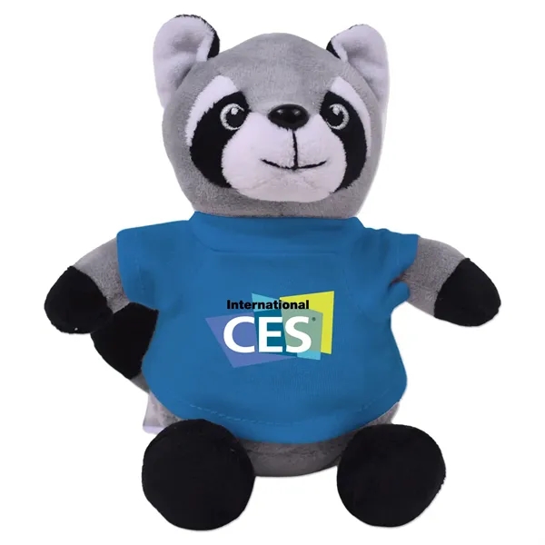 6" stuffed raccoon with a customizable t-shirt.... from ASI 98360 WOWLine