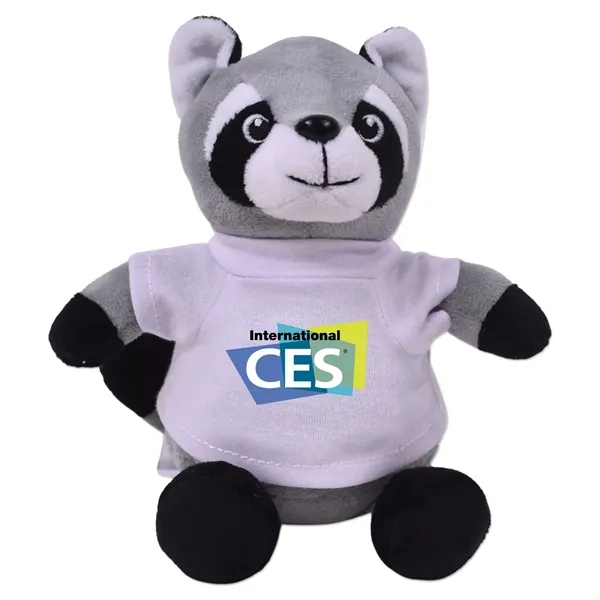 6" stuffed raccoon with a customizable t-shirt.... from ASI 98360 WOWLine