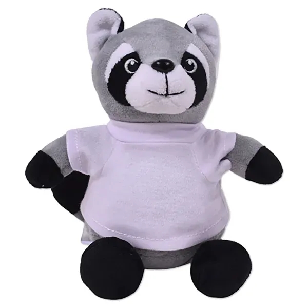 6" stuffed raccoon with a customizable t-shirt.... from ASI 98360 WOWLine