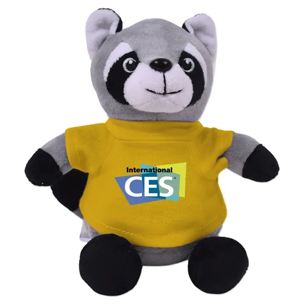 6" stuffed raccoon with a customizable t-shirt.... from ASI 98360 WOWLine