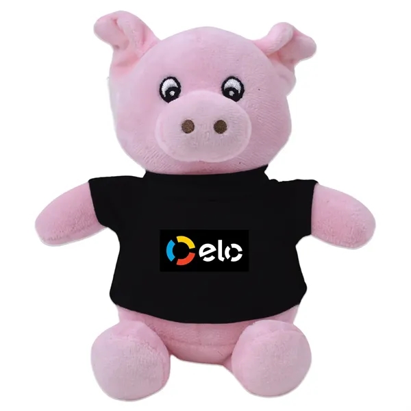 6" stuffed pig with customizable t-shirt.... from ASI 98360 WOWLine