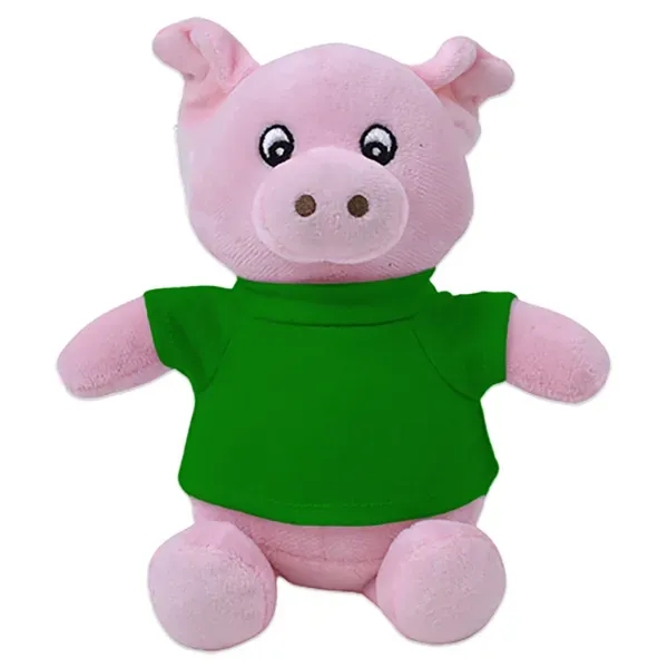 6" stuffed pig with customizable t-shirt.... from ASI 98360 WOWLine